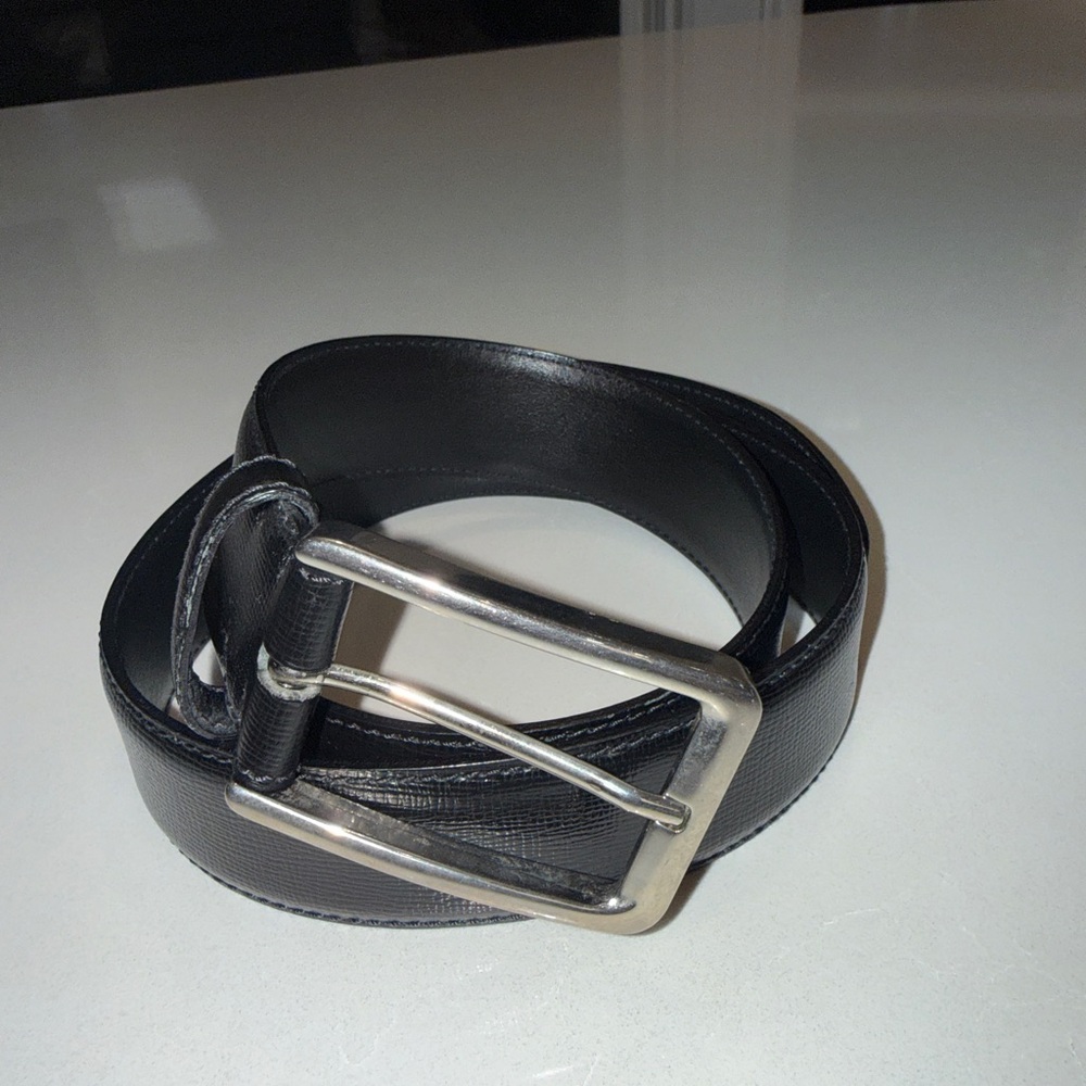 Men's Black Leather Belt
